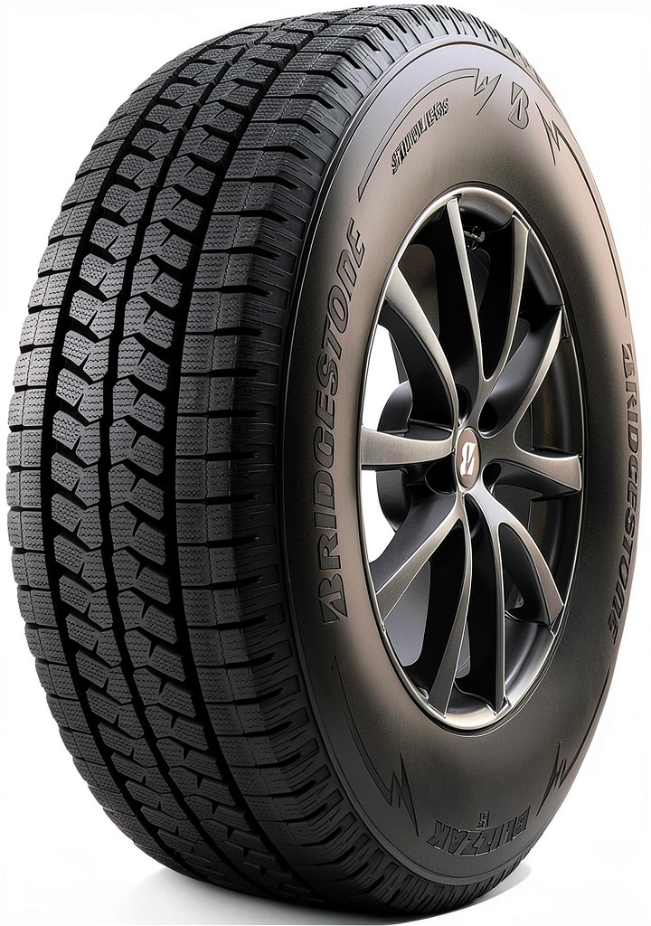Bridgestone Blizzak LT tire mounted on a truck wheel